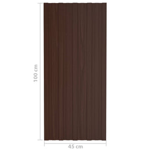 Πάνελ οροφής 36 pcs Καφέ 100 x 45 cm Γαλβανισμένος χάλυβας - Pakobazaar