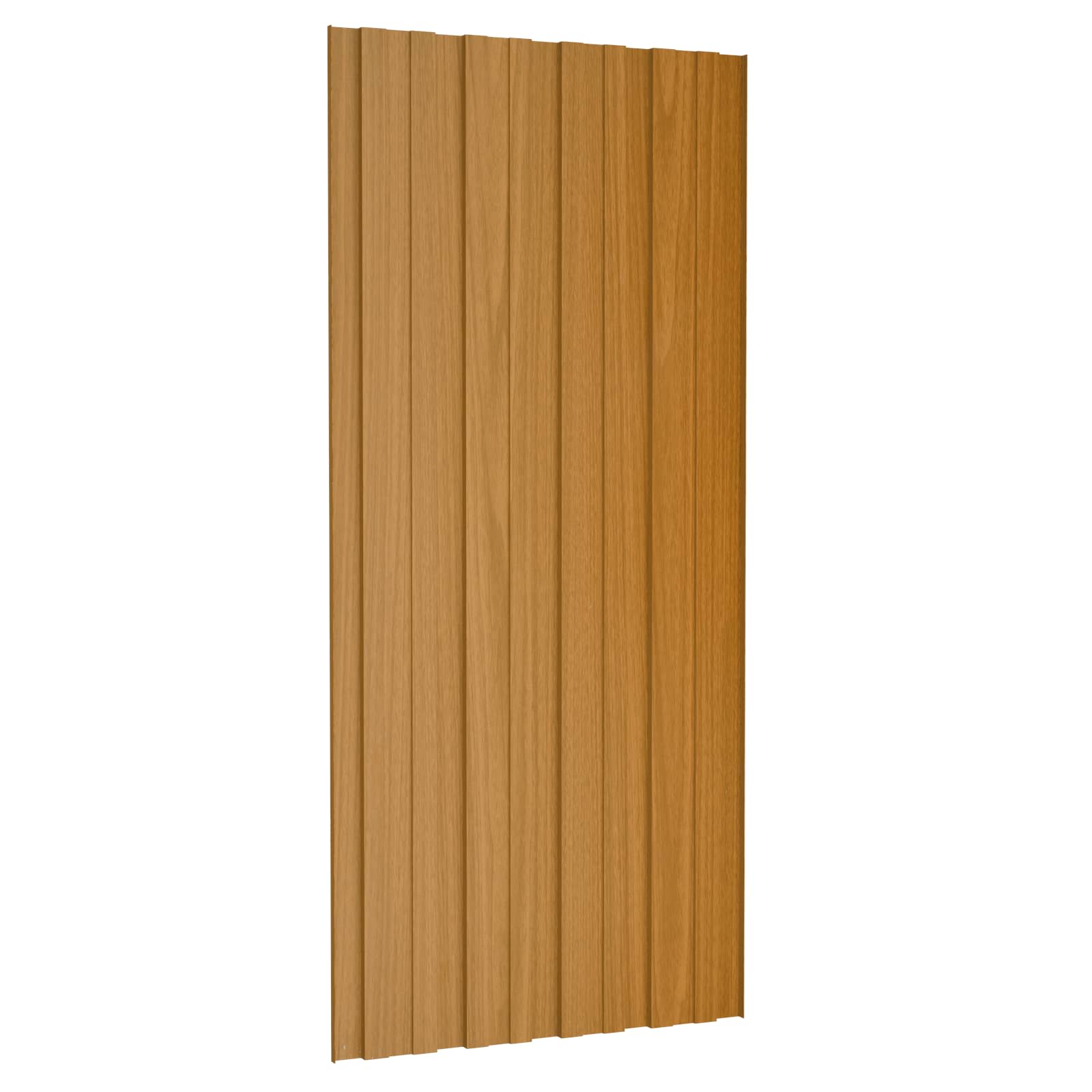 Πάνελ οροφής 12 pcs Φυσικό 100 x 45 cm Γαλβανισμένος χάλυβας - Pakobazaar