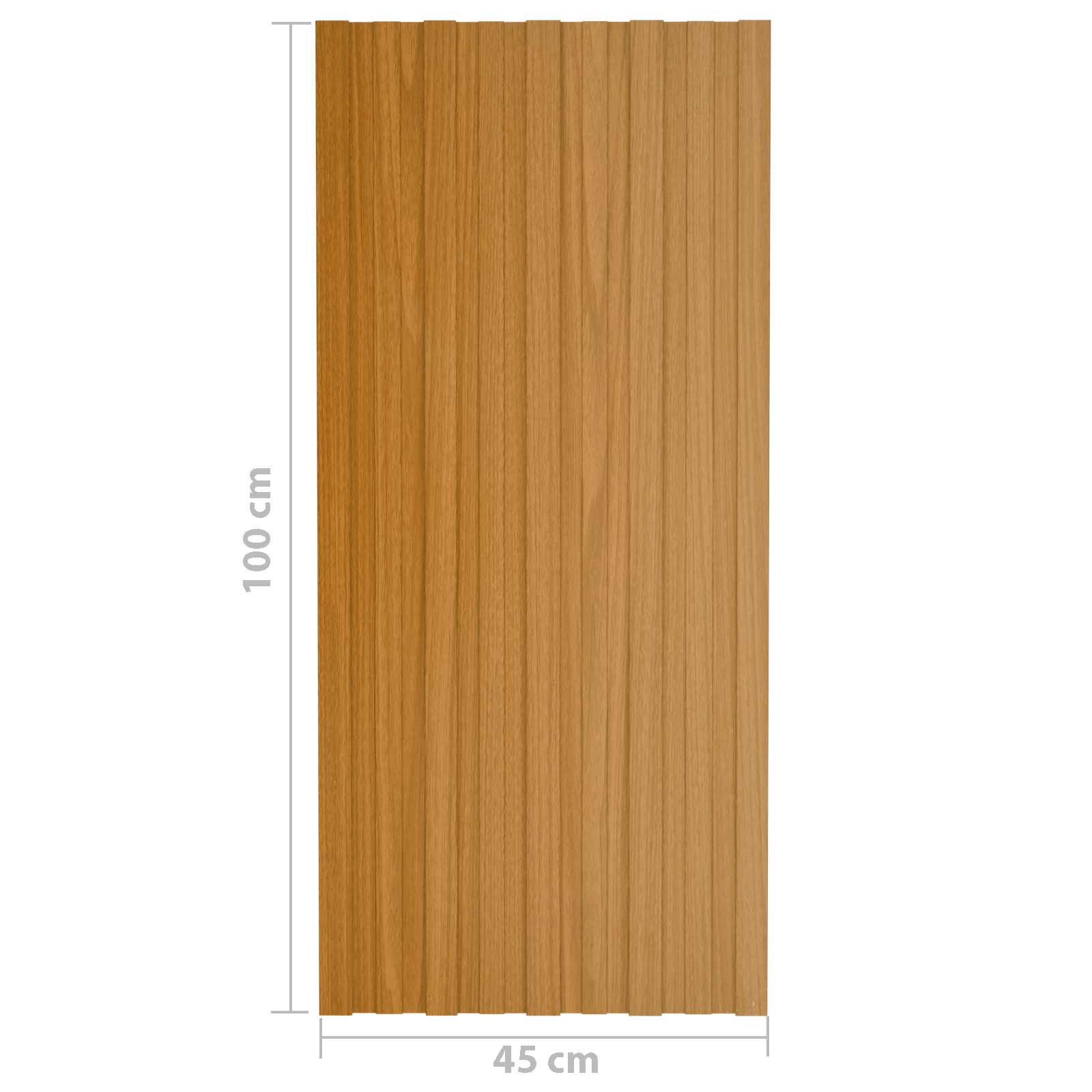 Πάνελ οροφής 12 pcs Φυσικό 100 x 45 cm Γαλβανισμένος χάλυβας - Pakobazaar