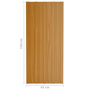 Πάνελ οροφής 36 pcs Φυσικό 100 x 45 cm Γαλβανισμένος χάλυβας - Pakobazaar