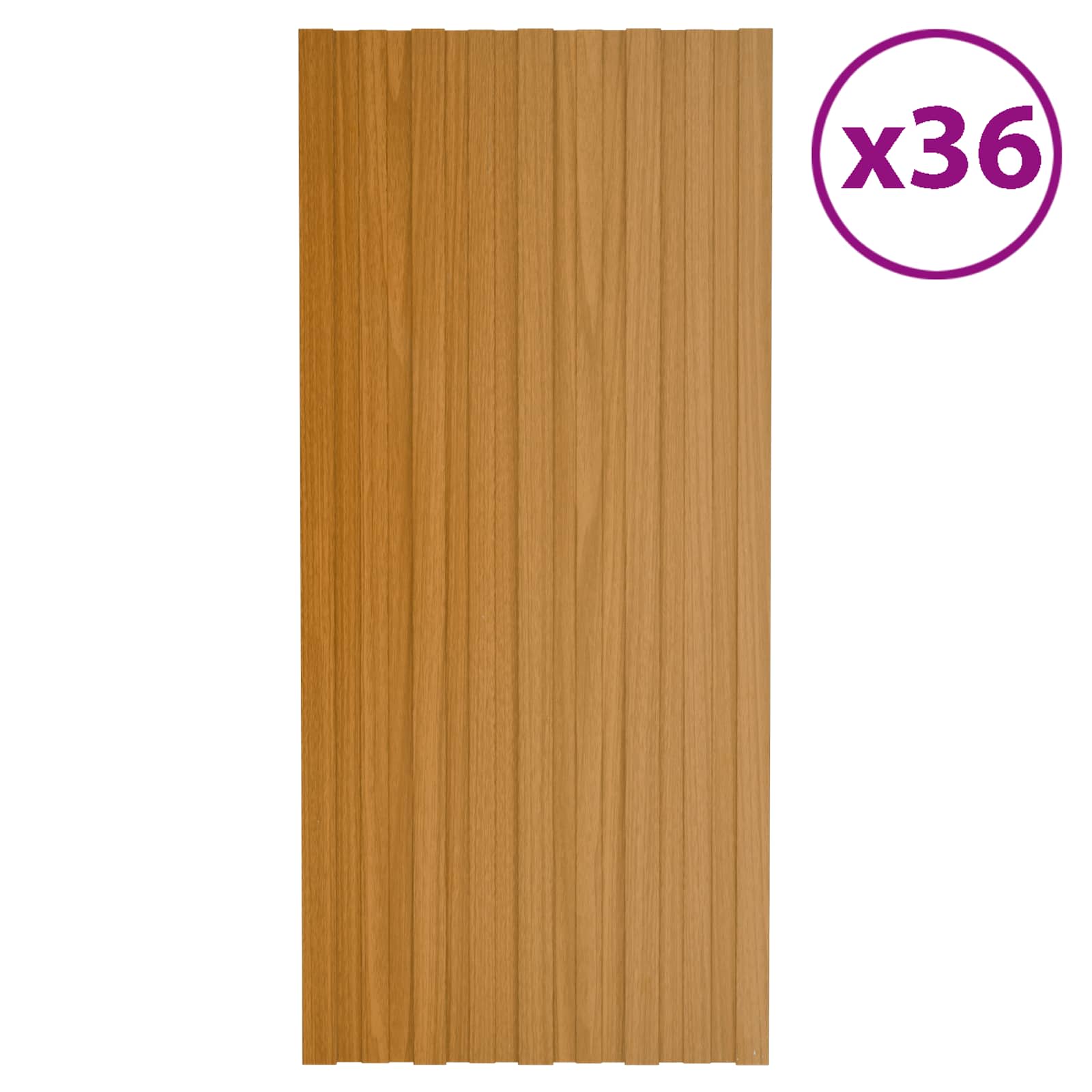 Πάνελ οροφής 36 pcs Φυσικό 100 x 45 cm Γαλβανισμένος χάλυβας - Pakobazaar