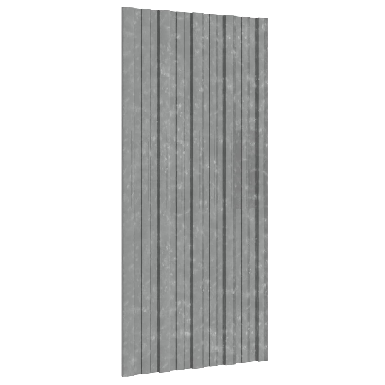 Πάνελ οροφής 12 pcs Ασημί 100 x 45 cm Γαλβανισμένος χάλυβας - Pakobazaar