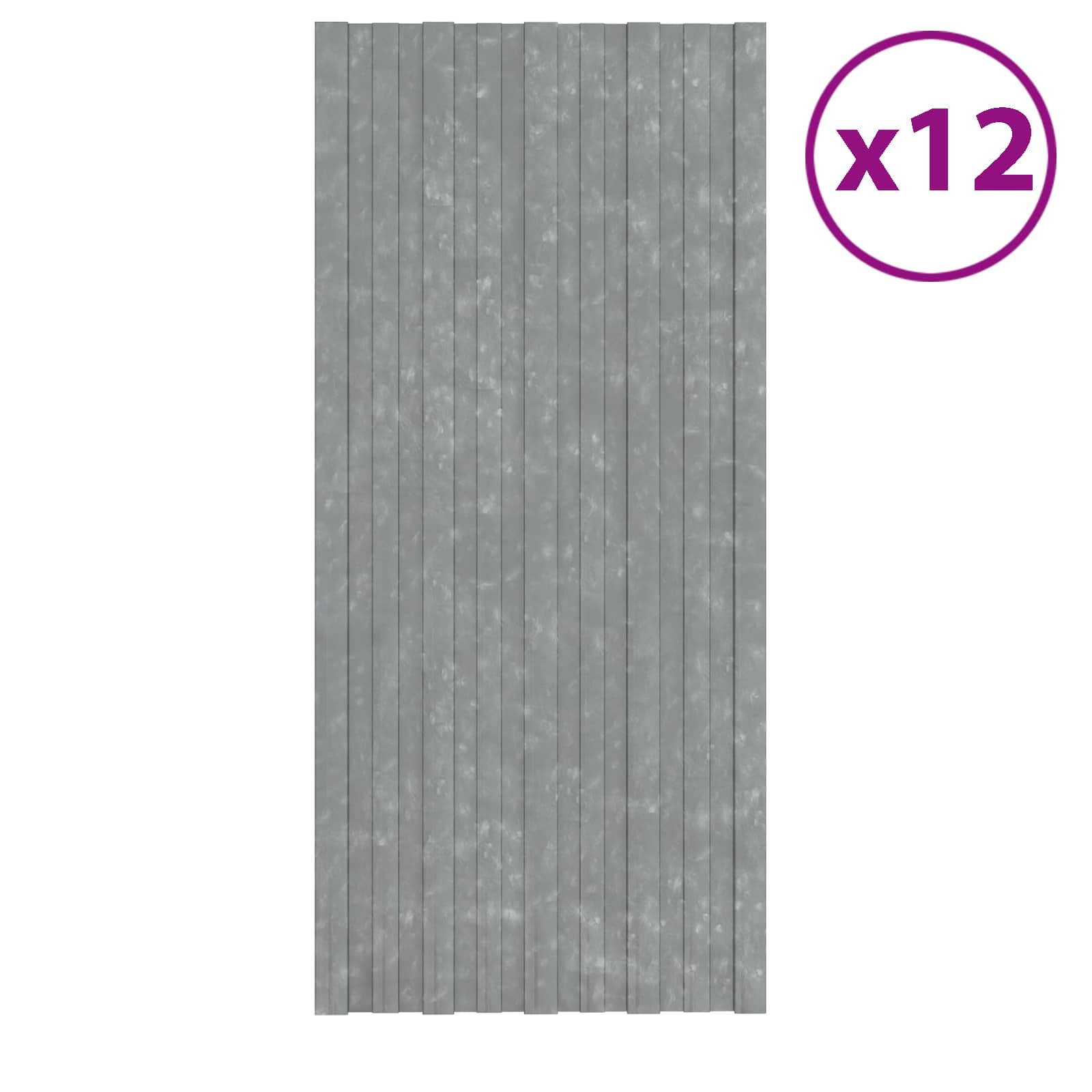 Πάνελ οροφής 12 pcs Ασημί 100 x 45 cm Γαλβανισμένος χάλυβας - Pakobazaar