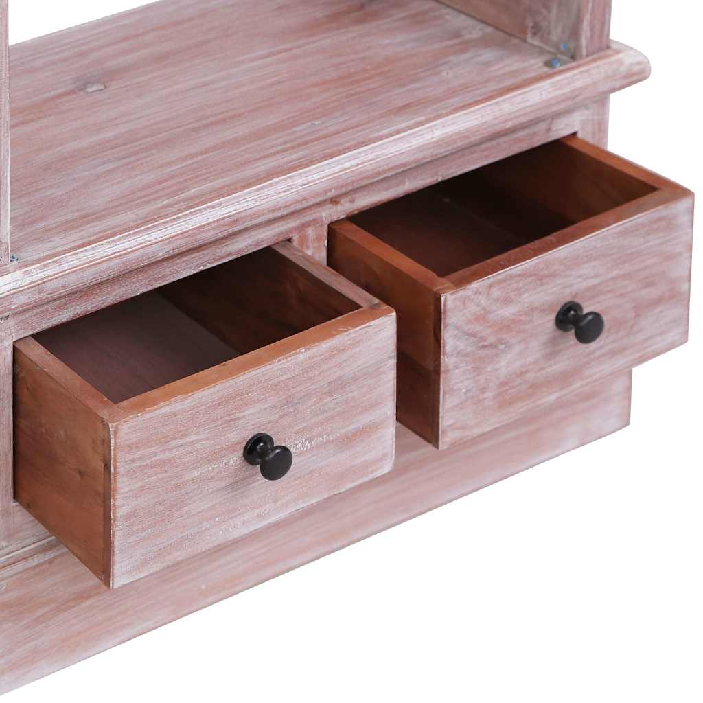 Βιτρίνα 60 x 30 x 175 εκ. από Μασίφ Μαόνι