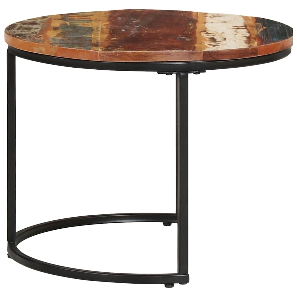 Τραπεζάκια Ζιγκόν 2 τεμ. από Μασίφ Ανακυκλωμένο Ξύλο - Pakobazaar