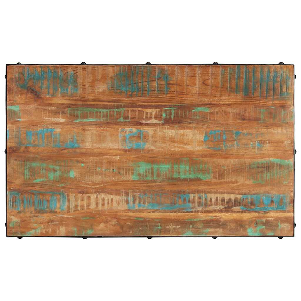 Τραπέζι Σαλονιού με Τροχούς 100x60x26 εκ. Μασίφ Ανακυκλ. Ξύλο
