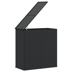 Κουτί Μαξιλαριού Κήπου Μαύρο 100x49x103,5 εκ. Ρατάν Πολυαιθ.