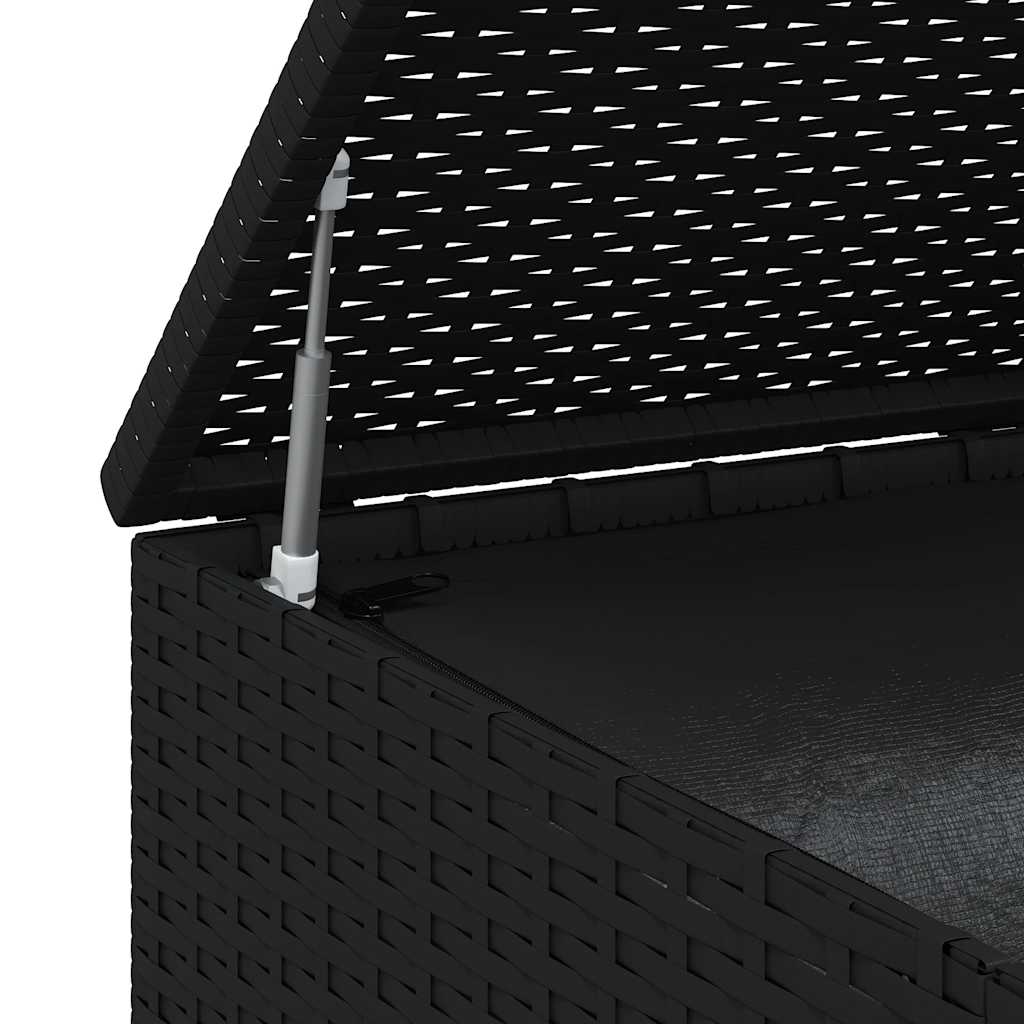 Κουτί Μαξιλαριού Κήπου Μαύρο 100x49x103,5 εκ. Ρατάν Πολυαιθ.