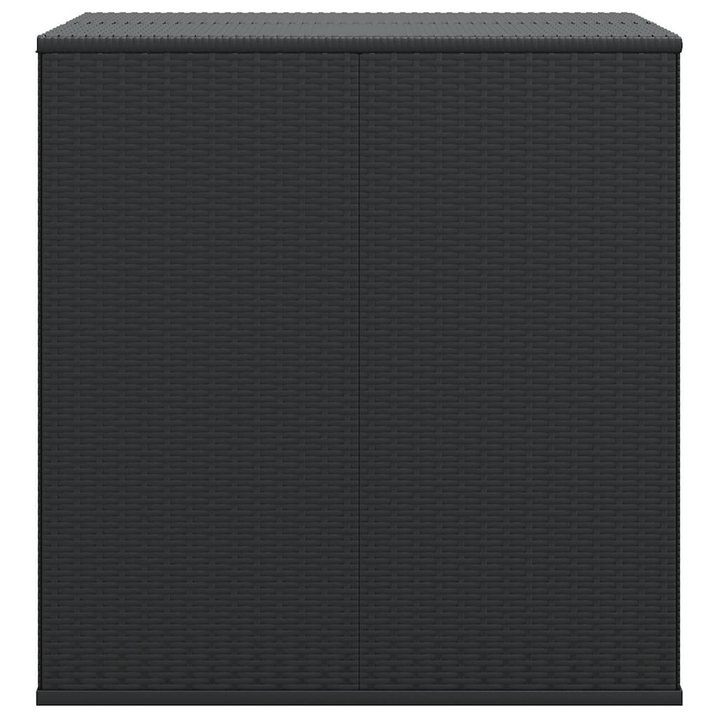 Κουτί Μαξιλαριού Κήπου Μαύρο 100x97,5x104 εκ. Ρατάν Πολυαιθ.