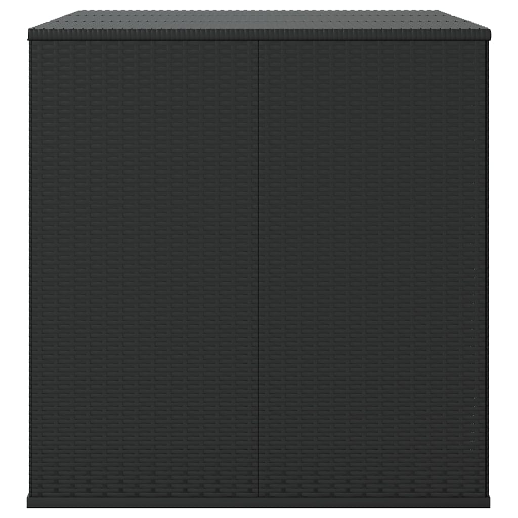 Κουτί Μαξιλαριού Κήπου Μαύρο 145x100x103 εκ. Ρατάν Πολυαιθ.