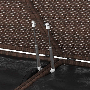 Κουτί Μαξιλαριού Κήπου Καφέ 291x100,5x104 εκ. Ρατάν Πολυαιθ.