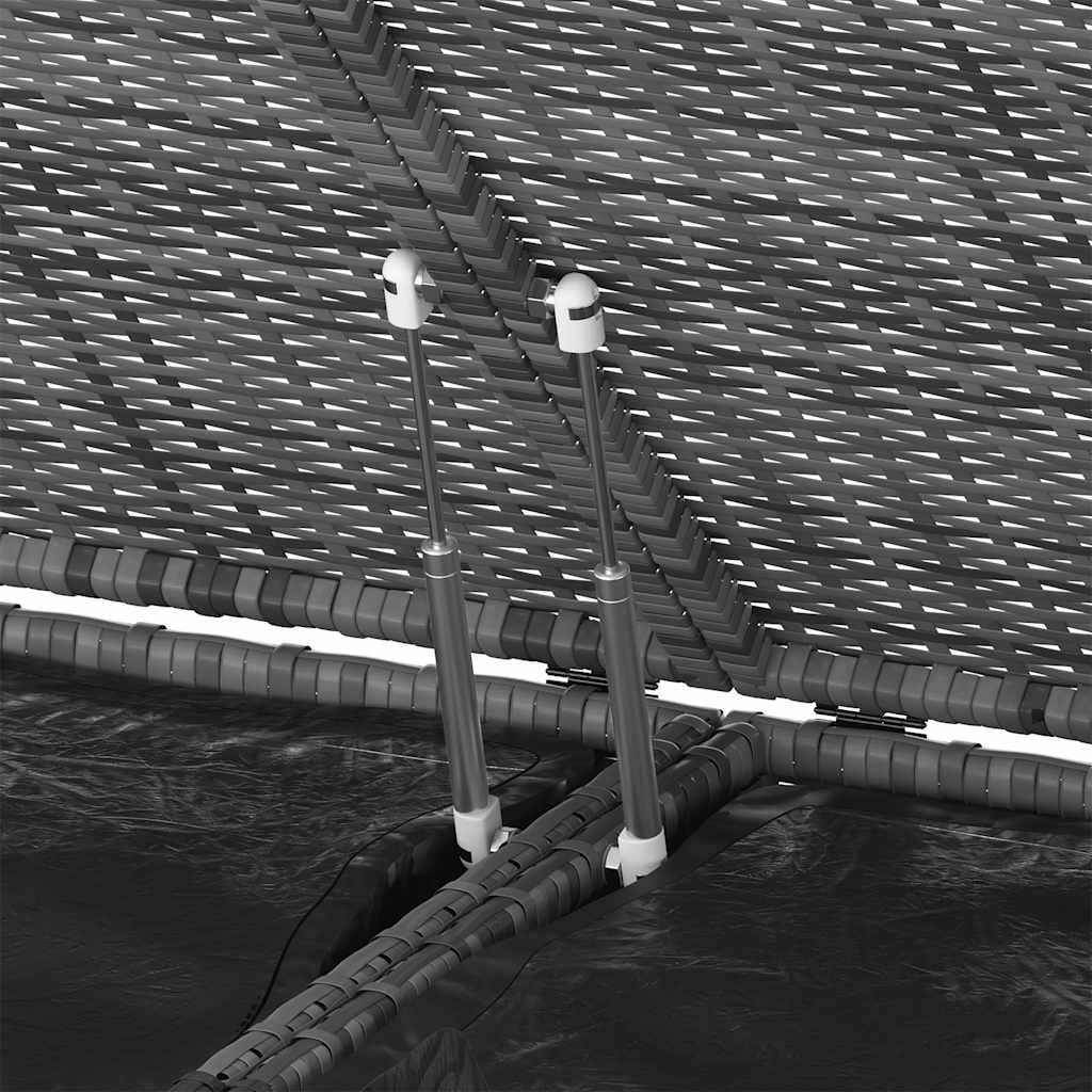 Κουτί Μαξιλαριού Κήπου Γκρι 291x100,5x104 εκ. Ρατάν Πολυαιθ.