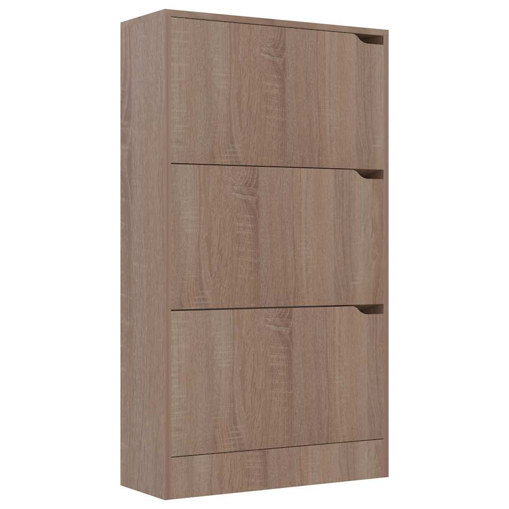 Παπουτσοθήκη με 3 Πόρτες Sonoma Δρυς 59x24x105 εκ. Μοριοσανίδα