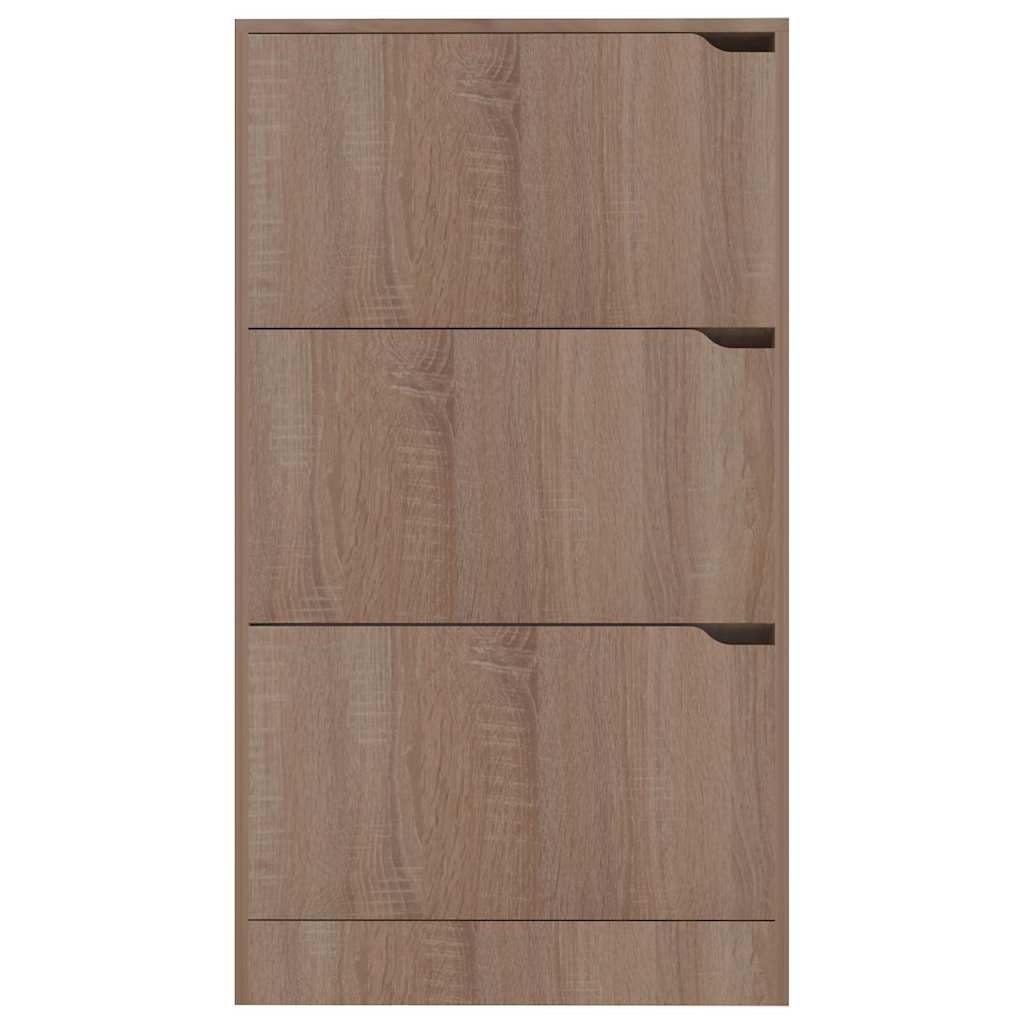 Παπουτσοθήκη με 3 Πόρτες Sonoma Δρυς 59x24x105 εκ. Μοριοσανίδα