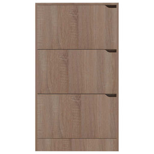 Παπουτσοθήκη με 3 Πόρτες Sonoma Δρυς 59x24x105 εκ. Μοριοσανίδα