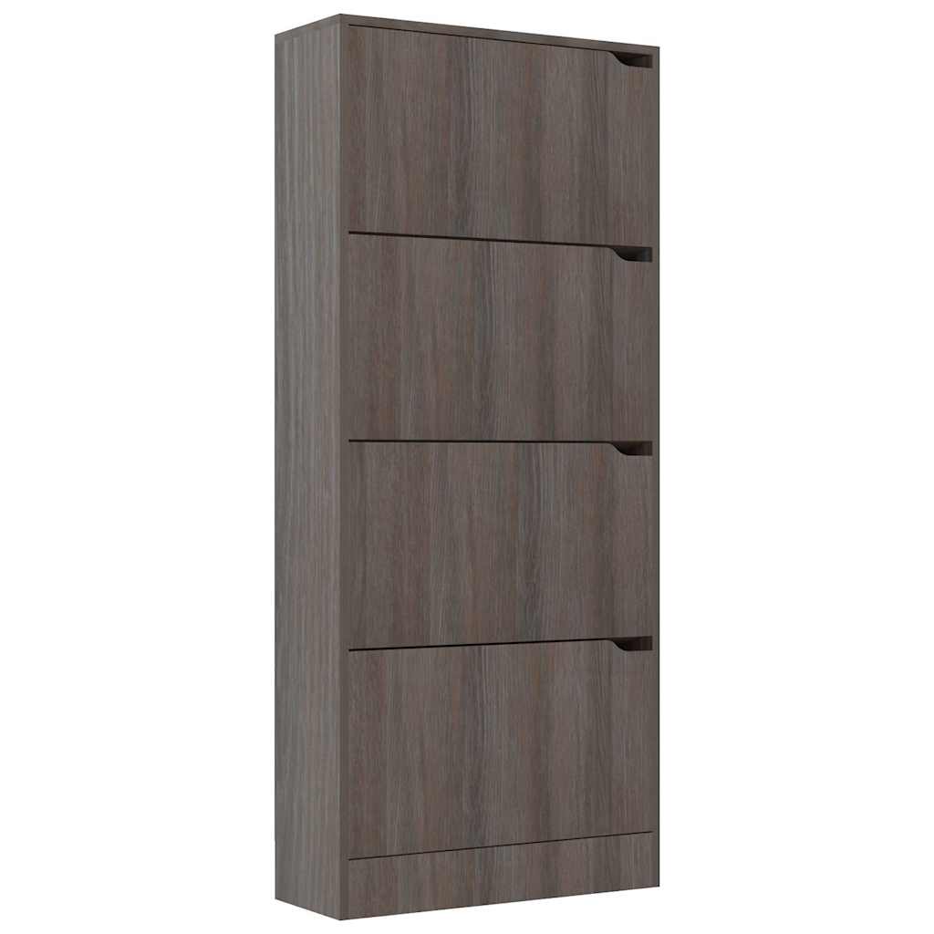 Παπουτσοθήκη 4 Πόρτες Γκρι Sonoma Δρυς 59x24x136 εκ Επεξ. Ξύλο - Pakobazaar