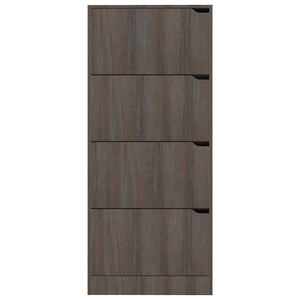 Παπουτσοθήκη 4 Πόρτες Γκρι Sonoma Δρυς 59x24x136 εκ Επεξ. Ξύλο - Pakobazaar