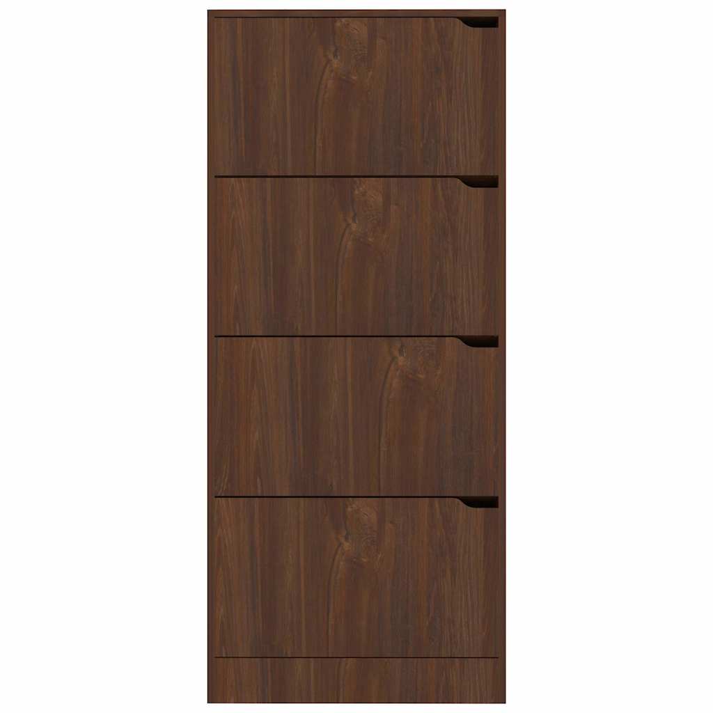 Παπουτσοθήκη με 4 Πόρτες Καφέ Δρυς 59x24x136 εκ. Μοριοσανίδα