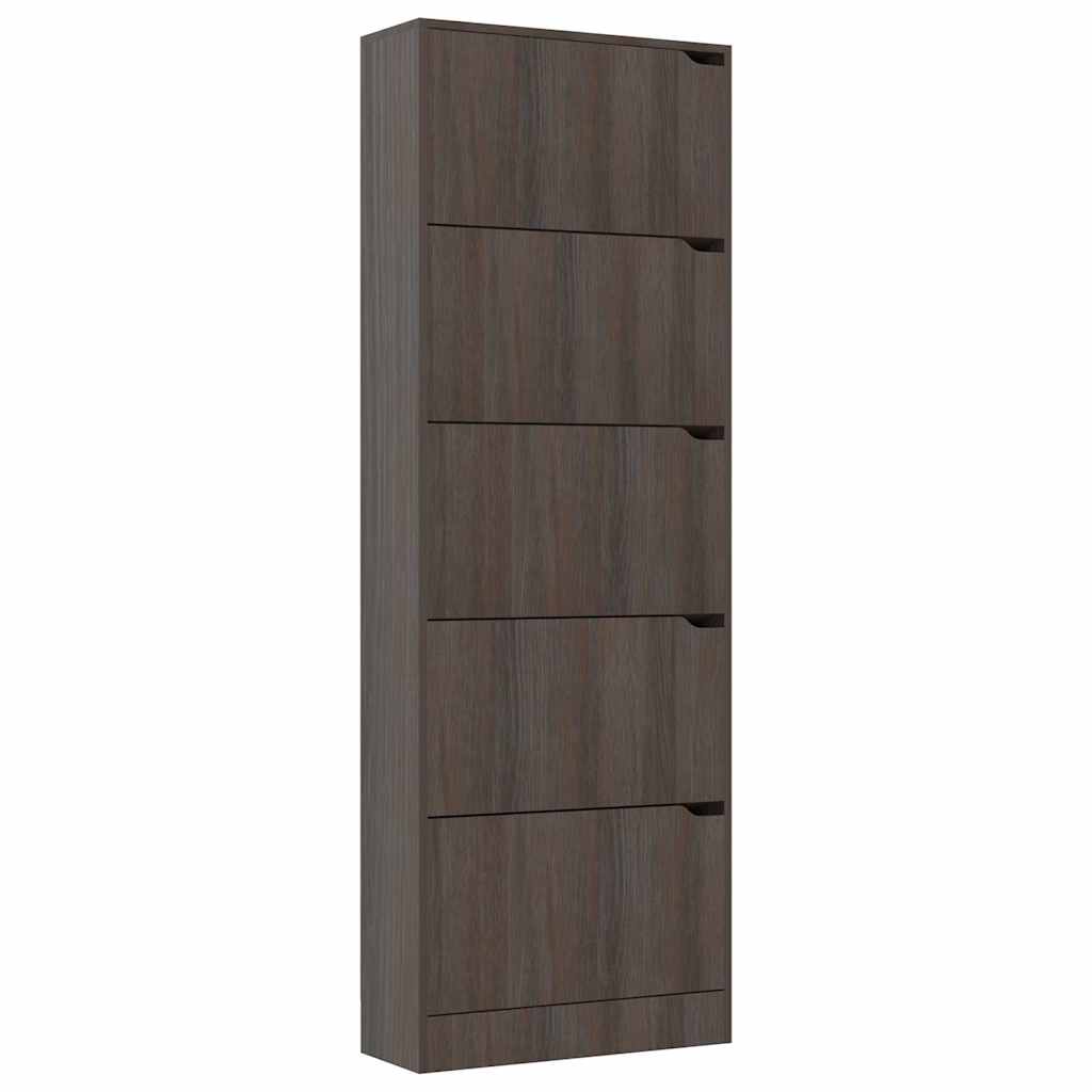 Παπουτσοθήκη 5 Πόρτες Γκρι Sonoma Δρυς 59x24x167 εκ Μοριοσανίδα