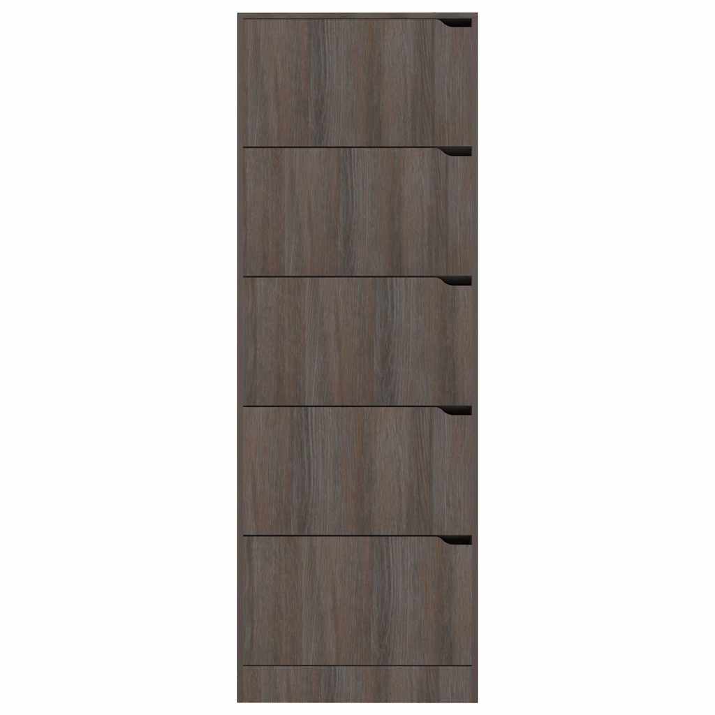Παπουτσοθήκη 5 Πόρτες Γκρι Sonoma Δρυς 59x24x167 εκ Μοριοσανίδα