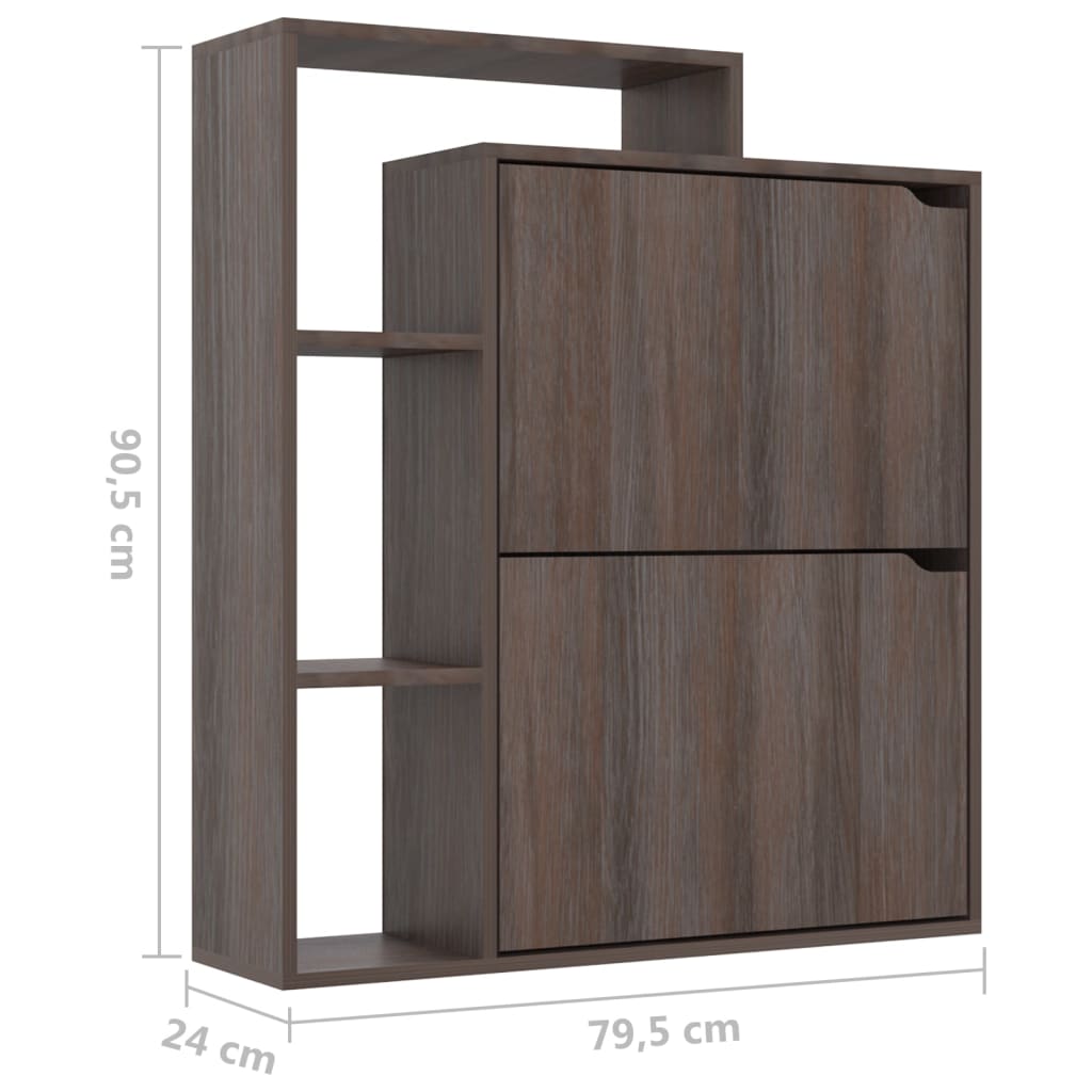 Παπουτσοθήκη Γκρι Sonoma 79,5 x 24 x 90,5 εκ. από Μοριοσανίδα