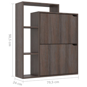 Παπουτσοθήκη Γκρι Sonoma 79,5 x 24 x 90,5 εκ. από Μοριοσανίδα