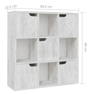 Βιβλιοθήκη Σκυρόδεμα 88,5 x 27,5 x 88 εκ. από Μοριοσανίδα - Pakobazaar