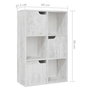 Βιβλιοθήκη Σκυρόδεμα 60 x 27,5 x 88 εκ. από Μοριοσανίδα - Pakobazaar
