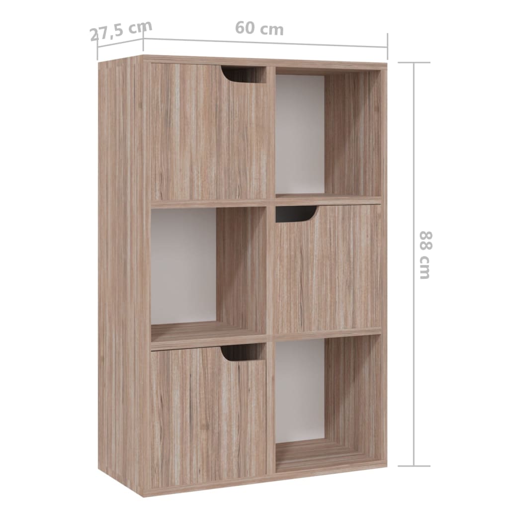 Βιβλιοθήκη Γκρι Sonoma Δρυς 60 x 27,5 x 88 εκ. από Μοριοσανίδα - Pakobazaar
