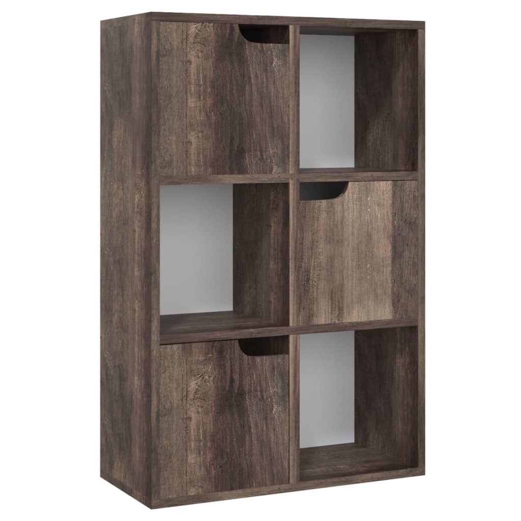 Βιβλιοθήκη Χρώμα Καπνιστή Δρυς 60x27,5x88 εκ. από Επεξ. Ξύλο