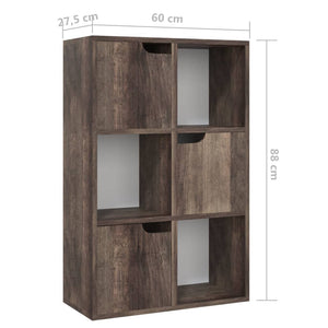 Βιβλιοθήκη Χρώμα Καπνιστή Δρυς 60x27,5x88 εκ. από Επεξ. Ξύλο