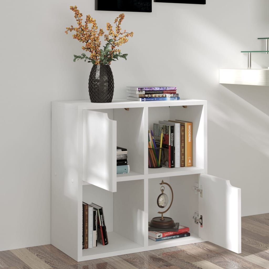 Βιβλιοθήκη Λευκή 60 x 27,5 x 59,5 εκ. από Μοριοσανίδα