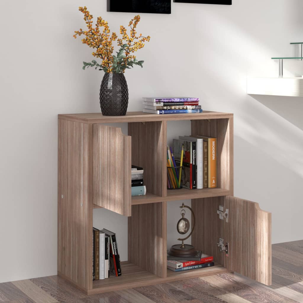 Βιβλιοθήκη Γκρι / Sonoma Δρυς 60x27,5x59,5 εκ. από Επεξ. Ξύλο - Pakobazaar