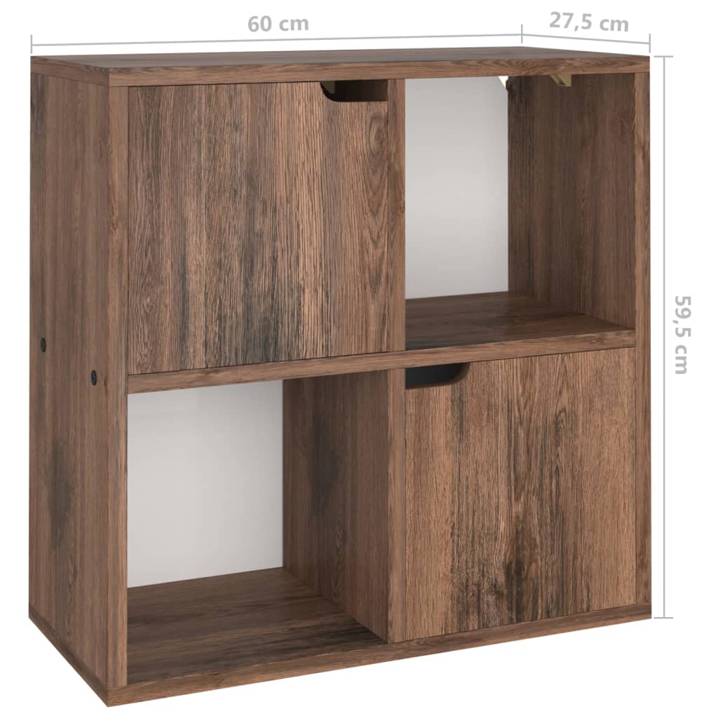 Βιβλιοθήκη Χρώμα Καπνιστή Δρυς 60 x 27,5 x 59,5 εκ. Επεξ. Ξύλο - Pakobazaar