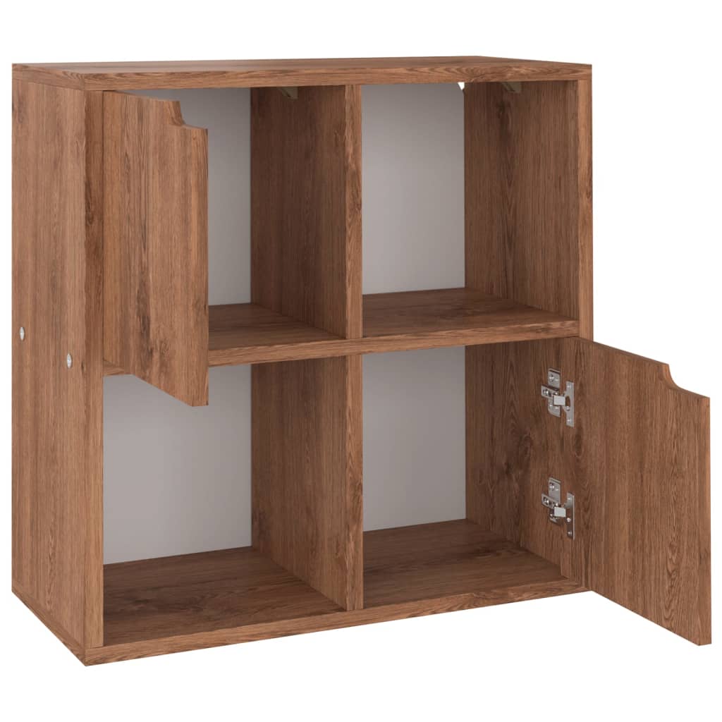 Βιβλιοθήκη Χρώμα Καφέ Δρυς 60 x 27,5 x 59,5 εκ. από Επεξ. Ξύλο - Pakobazaar