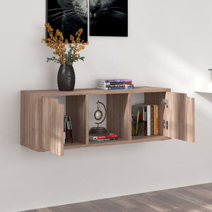 Έπιπλο Τηλεόρασης Γκρι Sonoma Δρυς 88,5x27,5x30,5εκ Επεξ. Ξύλο