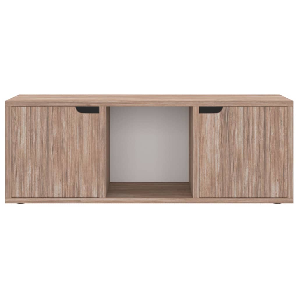 Έπιπλο Τηλεόρασης Γκρι Sonoma Δρυς 88,5x27,5x30,5εκ Επεξ. Ξύλο
