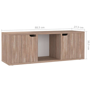 Έπιπλο Τηλεόρασης Γκρι Sonoma Δρυς 88,5x27,5x30,5εκ Επεξ. Ξύλο