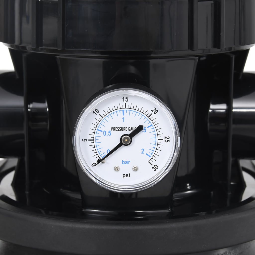 Φίλτρο Άμμου Πισίνας με Βαλβίδα 6 Κατευθύνσεων Μαύρο - Pakobazaar