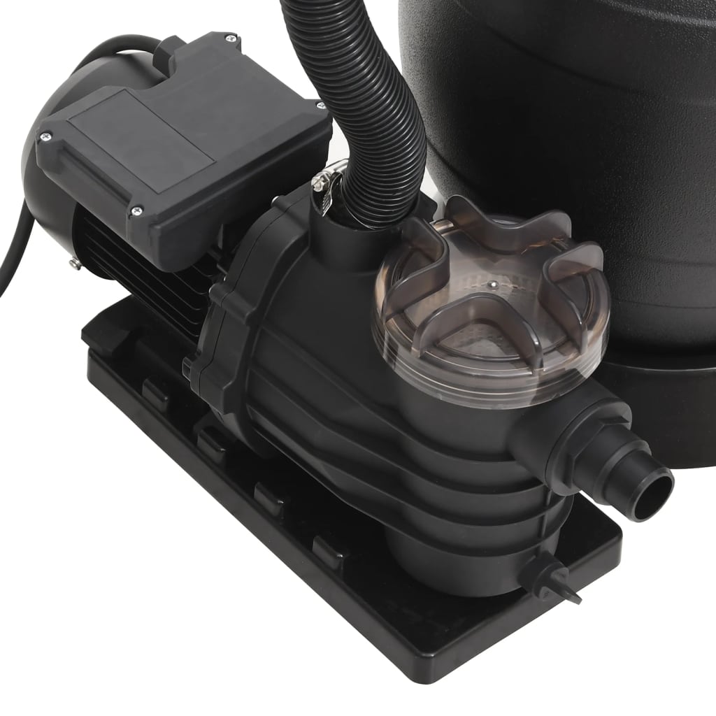 Φίλτρο Άμμου Πισίνας με Προφίλτρο Μαύρο - Pakobazaar