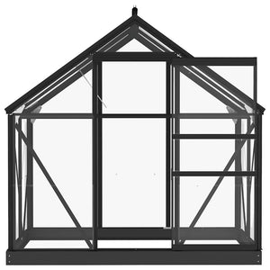 Θερμοκήπιο Γυάλινο Ανθρακί 155 x 103 x 191 εκ. από Αλουμίνιο - Pakobazaar