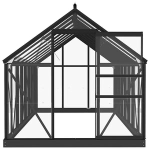 Θερμοκήπιο Γυάλινο Ανθρακί 155 x 395,5 x 191 εκ. από Αλουμίνιο