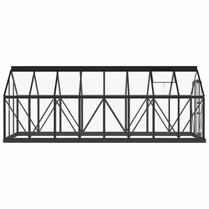 Θερμοκήπιο Γυάλινο Ανθρακί 155 x 395,5 x 191 εκ. από Αλουμίνιο