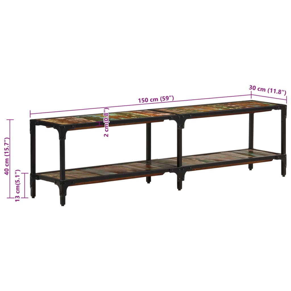 Έπιπλο Τηλεόρασης 150 x 30 x 40 εκ. από Μασίφ Ανακυκλωμένο Ξύλο