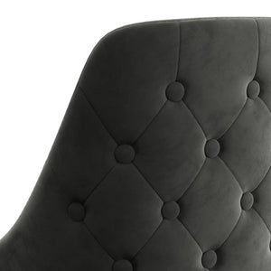 Σκαμπό Μπαρ 2 τεμ. Σκούρο Γκρι Βελούδινα