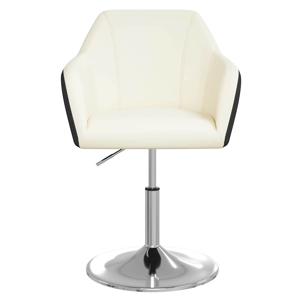 Σκαμπό Μπαρ Λευκό και Μαύρο από Συνθετικό Δέρμα