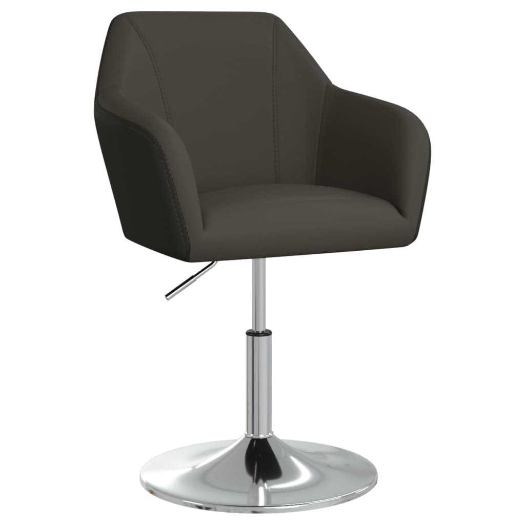 Καρέκλες Τραπεζαρίας 2 τεμ. Γκρι Δερματίνη