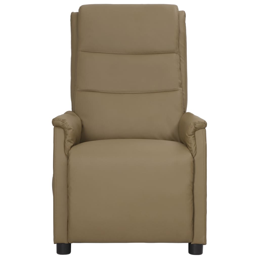 Πολυθρόνα Μασάζ Ανακλ Καπουτσίνο από Συνθετικό Δέρμα