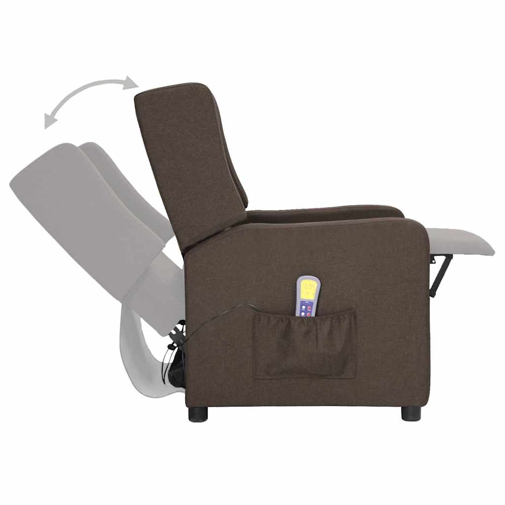 Πολυθρόνα Μασάζ Καφέ Υφασμάτινη