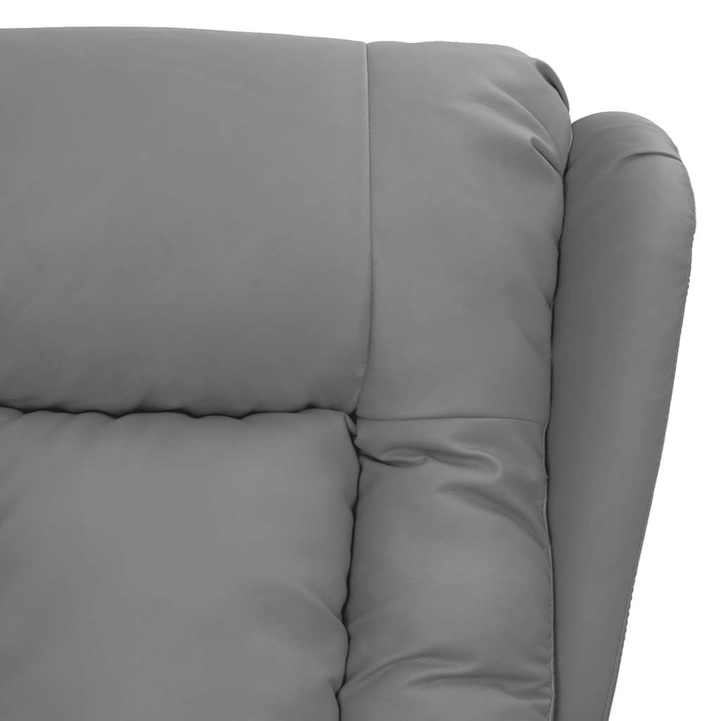 Πολυθρόνα Μασάζ Γκρι από Συνθετικό Δέρμα